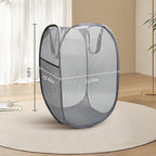 The upgraded pop-up laundry basket features a breathable side pocket mesh design - Image 3