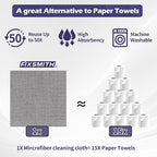 FIXSMITH Microfiber Cleaning Cloth Roll -75 Pack, Microfiber Towel Roll Tear - Image 5