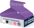 SereneLife 150-Piece Plastic Hangers Set Purple – Non-Slip, Heavy Duty Coat by SereneLife