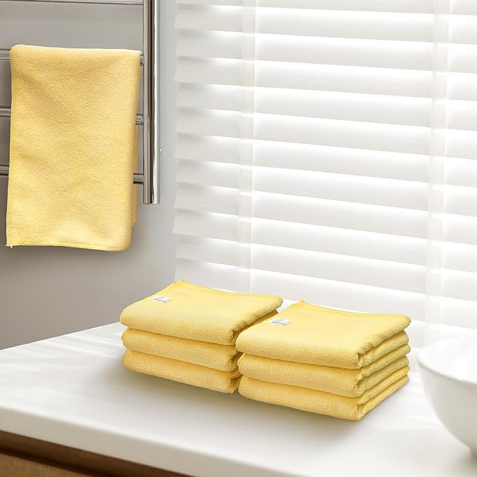 Simple Houseware 3-Pack Microfiber Cleaning Towels, Heavy-Duty & Reusable Cloths - Image 5