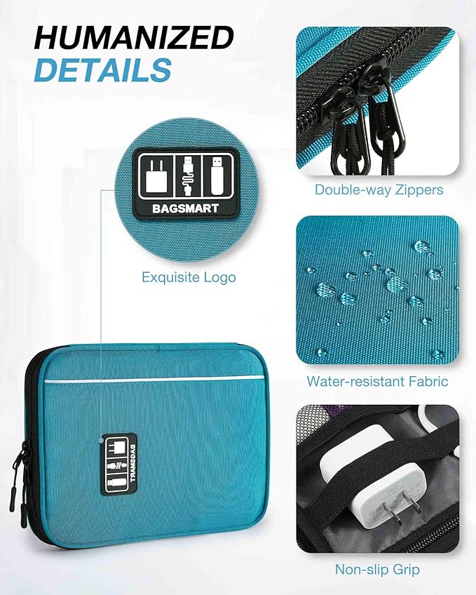 BAGSMART Large Electronics Organizer Travel Case, Travel Cable Organizer Bag - Image 4