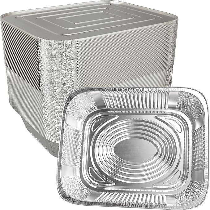 Aluminum Pans With Lids 9x13 Aluminum Foil Pans Trays With Lids - Image 2
