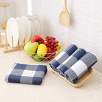 Homaxy 100% Cotton Waffle Weave Check Plaid Kitchen Towels, 13 x 28 Inches - Image 5