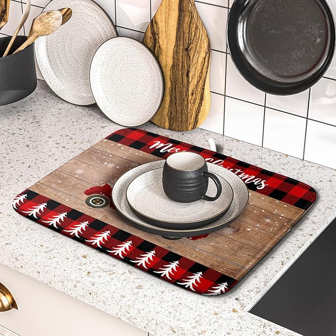 Christmas Dish Drying Mat 16 x 18 Inch - Image 5