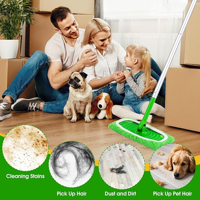 8Pcs Reusable Microfiber Mop Pads Compatible - Image 7