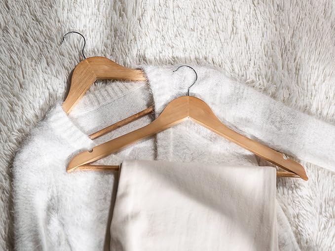 StorageWorks Wooden Hangers 20 Pack, Wood Coat Hangers - Image 4