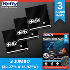 Hefty 3 Pack Vacuum Bags for Bedding, Large Vacuum Seal Storage Bags Space - Image 3
