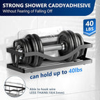 9-Pack Shower Caddy Adhesive Replacement, Transparent Adhesive Hooks Stickers - Image 2