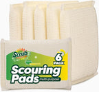 6 Scrub Sponges Kitchen by SCRUBIT, Non-Scratch Cleaning Sponges by SCRUBIT