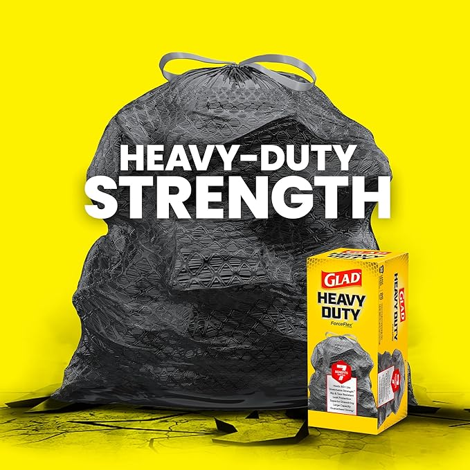 Glad ForceFlex Heavy Duty Large Trash Bags, Hold 80+ lb, 30 Gal, 25 Ct - Image 4