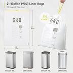 EKO 21 Gallon / 50-90 Liter, Extra-Strong Unscented Garbage Bags, Easy-Dispense - Image 5
