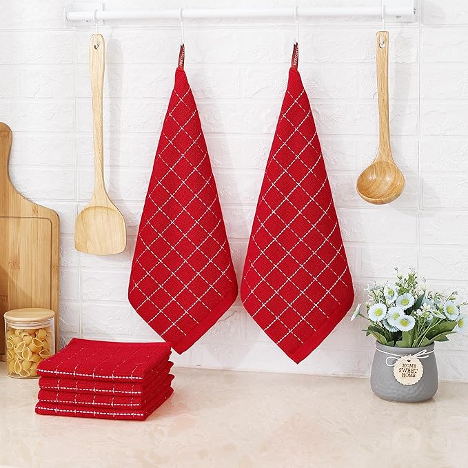 Homaxy 100% Cotton Terry Kitchen Dish Cloths, Ultra Soft and Absorbent Dish - Image 6