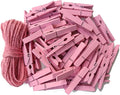 1.9" Pink Wooden Clothes Pins DIY Photo Garland Baby Shower Bag Clips by Unknown