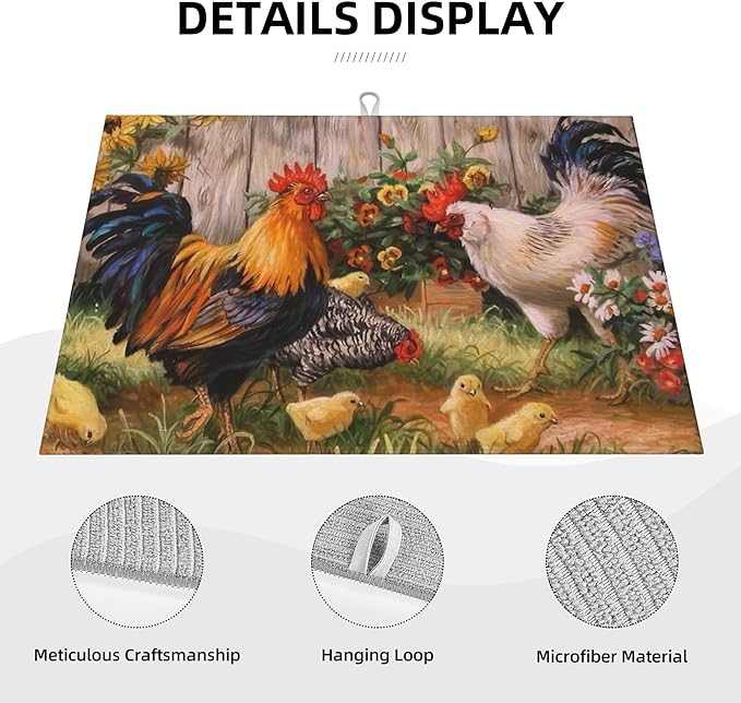 Chicken Family Dish Drying Mats - Image 3