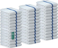 Bar Mop Blue Stripe 6 lbs 16x19 Pack of 36, 100% Cotton Double Stitched Route by TOALLA