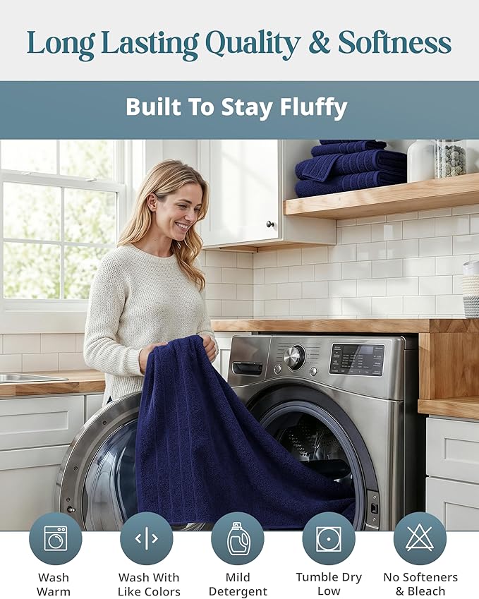 Casa Platino 100% Cotton Bath Towels - Image 8