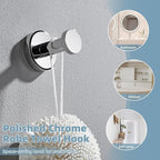 APLusee Bathroom Towel Hook Polished Chrome, SUS 304 Stainless Steel Robe Coat - Image 9