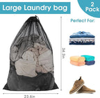 2 Pack Mesh Laundry Bags, 23 x 34 Inches Heavy Duty Mesh Laundry Bag, Large - Image 4