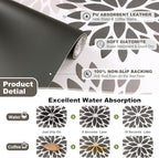 Findosom Floral Dish Drying Mat, Cuttable Drying Mat - Image 3