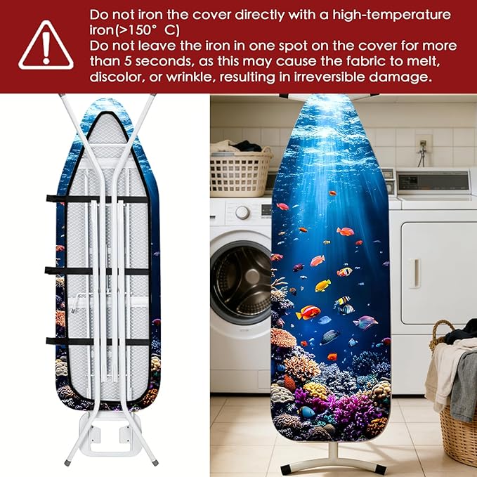 Nuxovilar Ironing Board Cover Needle Cotton 15x54 Inches | Ironing Board Cover - Image 6
