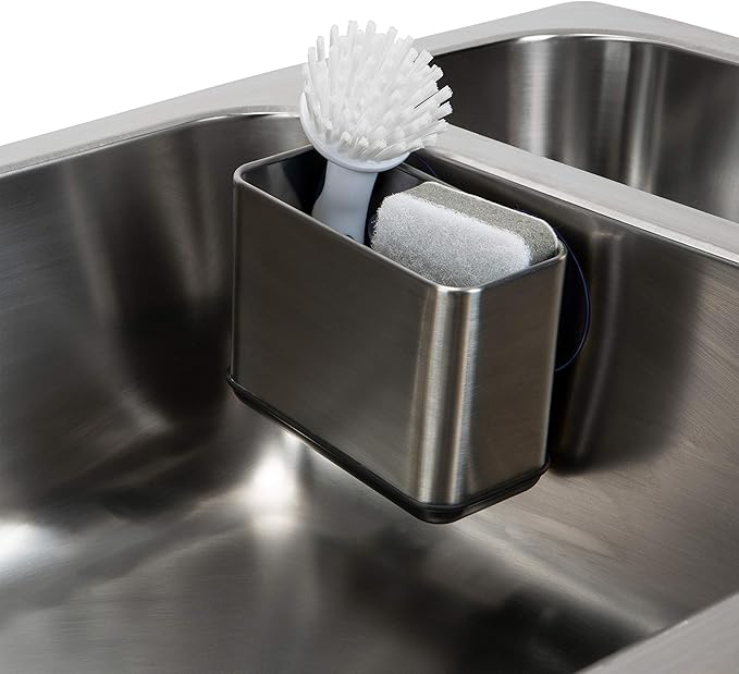 Kitchen Details Cup Sponge Holder/Basket, Space-Saving, in Stainless Steel - Image 4