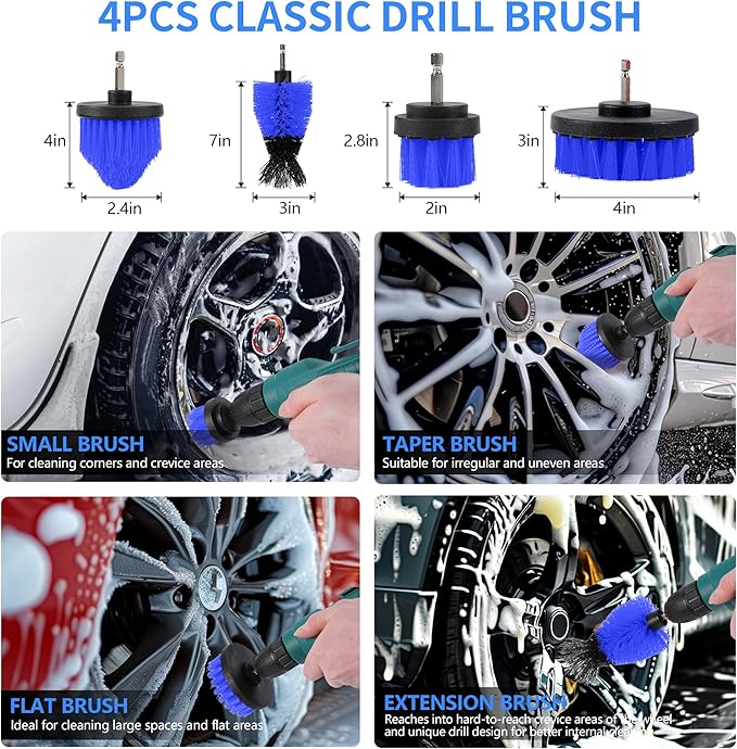 32Pcs Car Detailing Kit, Drill Brush Attachments - Image 3