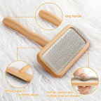 Carpet Rake Sheepskin Wool Brush and Sheepskin Brush Cleaner Comb, More Suitable - Image 3