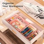 【】 【】 Pink Drawer Organizer, Makeup organizer, 【Holds 177 - Image 5