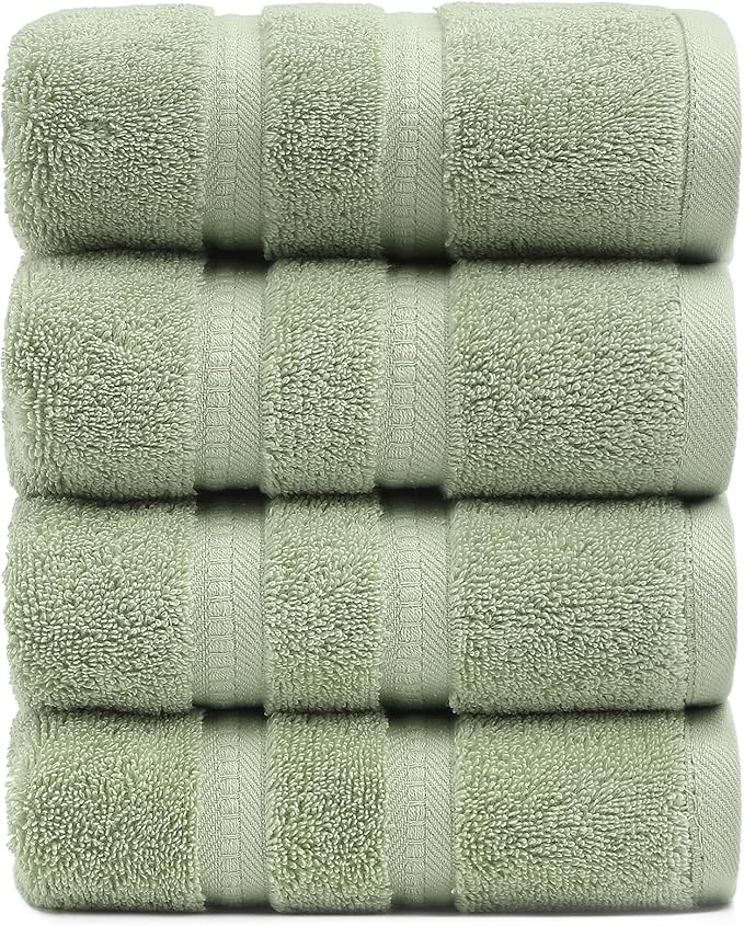 Simple&Opulence 4 Pcs Premium Hand Towels 16"x28", 600 GSM 100% Ring Spun Cotton by SimpleOpulence