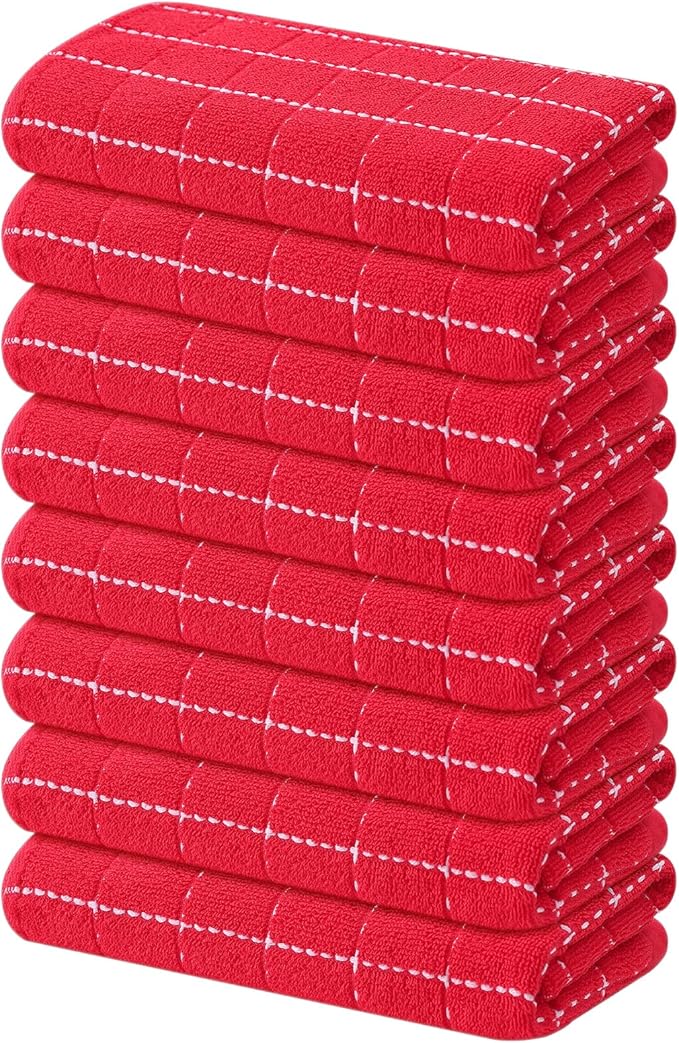 Mordimy 100% Cotton Terry Cloth Kitchen Towels, Super Soft and Absorbent Dish by Mordimy