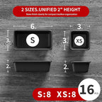 16 PCS Small Parts Tool Box Organizer Trays, tool box trays organizer - Image 2