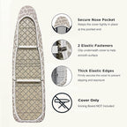 Ironing Board Cover and Pad 18"x54" Extra Thick Natural Cotton Scorch & Stain - Image 3