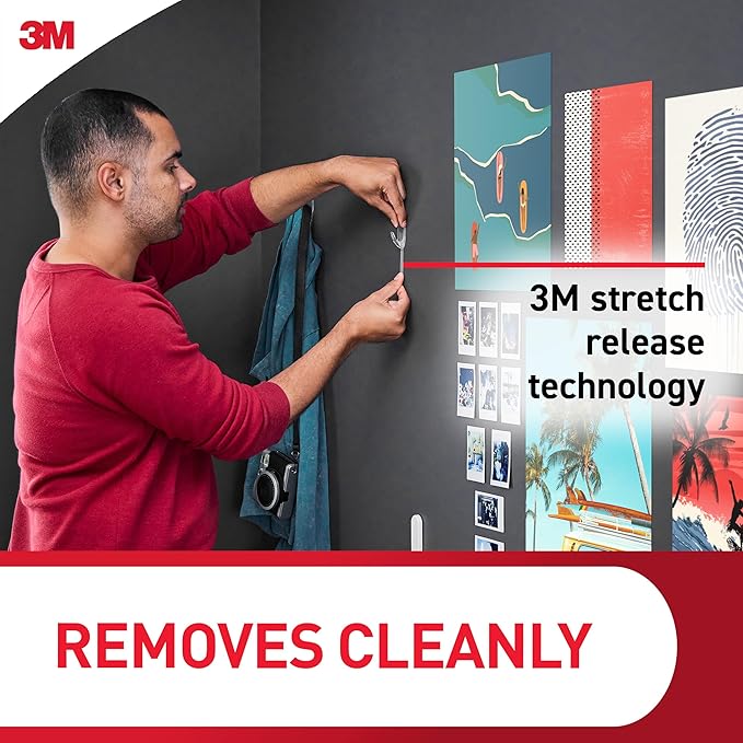 Command Medium Clear Wall Hook, 7 Wall Hook and 12 Strips, Damage-Free Hanging - Image 10