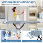 KINGBOARD Foldable Ironing Board Full Size, Iron and Ironing Board Set Standard - Image 5