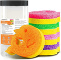 5 Pack Scrub Sponge, Dual-Sided Temperature Kitchen Sponge by SmilePowo