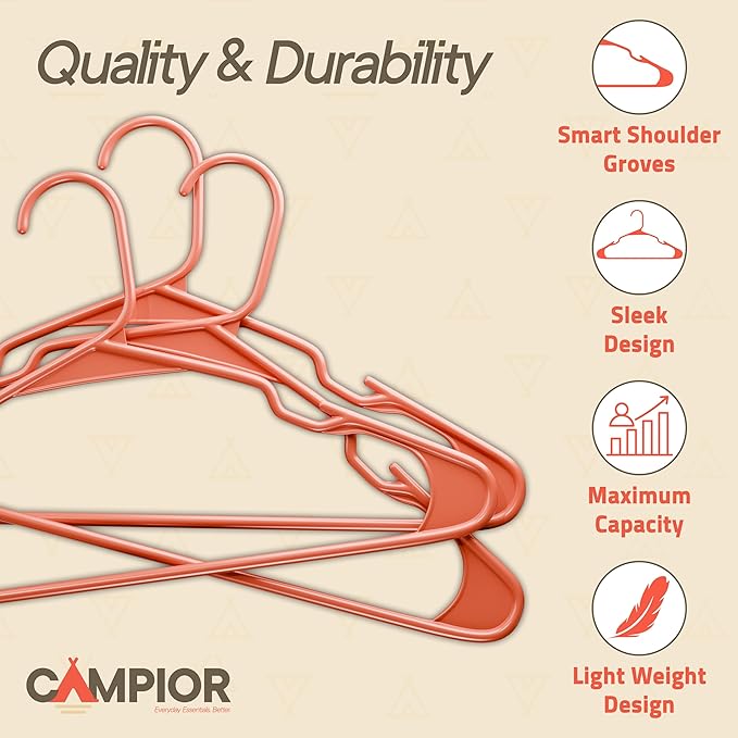Plastic Clothes Hangers – Heavy Duty Hanger Set, - Image 4