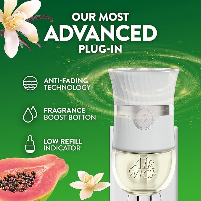 Air Wick Plug In Scented Oil Refill, Vanilla & Pink Papaya, 6 ct - Image 8
