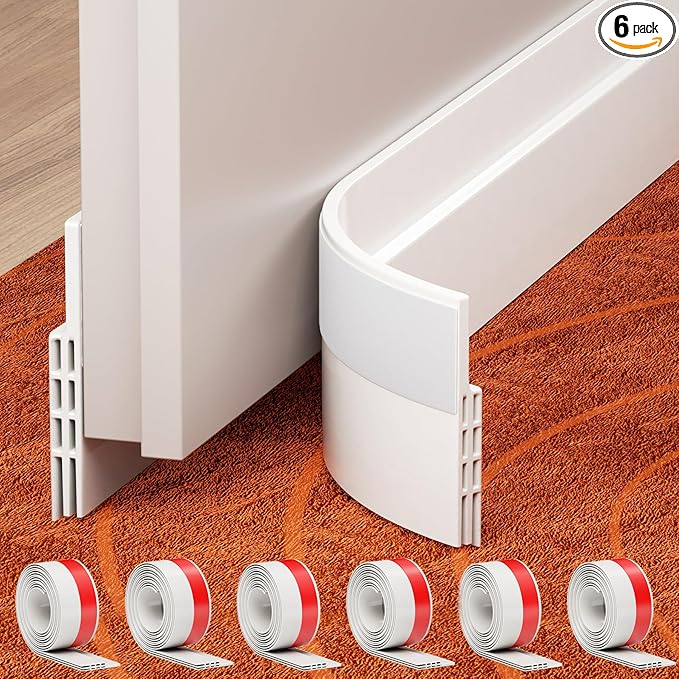 GroTheory 6 Pack Door Draft Stopper, Under Door Sweep by GroTheory
