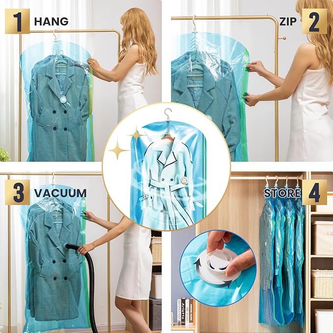 TAILI Hanging Vacuum Sealer Storage Bags Space Saver Bags - Image 5
