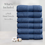 NY Loft 100% Cotton Hand Towels| 6 Pack Hand Towel Set | Absorbent & Quick-Dry - Image 2