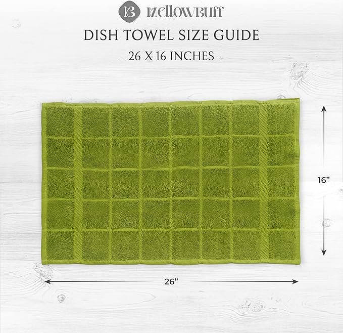 100% Cotton Terry Dish Towels, 4 Pack Plain, 16 x26 Inches, Super Soft and - Image 4
