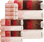 SEMAXE 12-Piece Family Bathroom Towel Set by SEMAXE