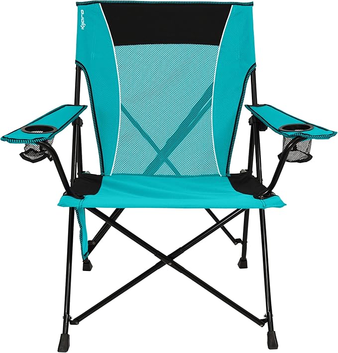 Kijaro Dual Lock Portable Camping Chair - Versatile Folding Sports and Outdoor Chair for Lawn - Locks Position - Ionian Turquoise - Image 4