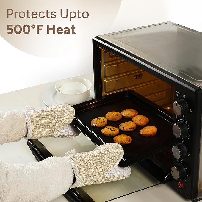 Casa Platino Mini Oven Mitts & Silicone Pot Holders, 4-Piece – Heat Resistant - Image 4