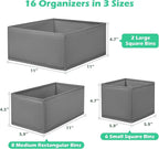 Drawer Clothing Organizer 16-Pack, Fabric Folding Wardrobe Organizer, Can Store - Image 2