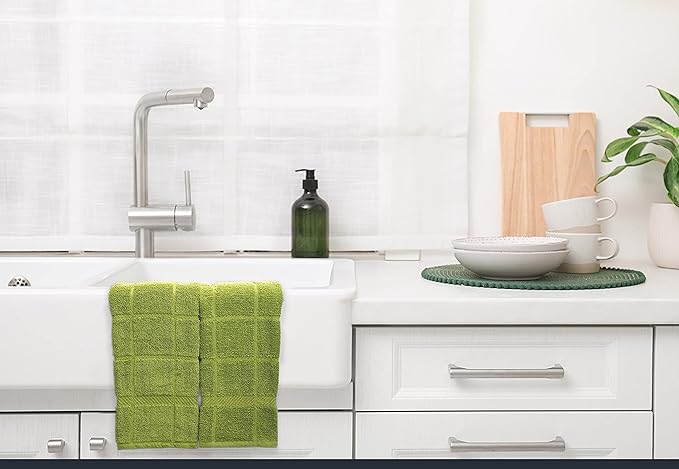 100% Cotton Terry Dish Towels, 4 Pack Plain, 16 x26 Inches, Super Soft and - Image 6
