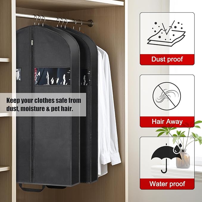 43" Garment Bags for Hanging Clothes & Travel, Hanging Bags for Clothes Travel - Image 2
