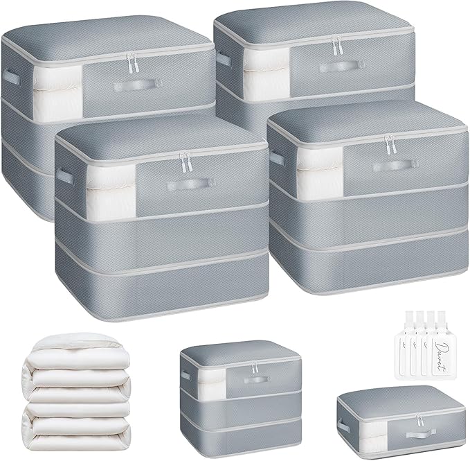 DIMJ Comforter Storage Bag - 110L Ultra Space Saving Self Compression Organize by DiMJ