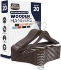 Utopia Home Premium Wooden Hangers 20 Pack by UTOPIAHOME