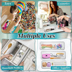 Maitys 12 Pcs Clear Drawer Organizer 9 x 3 x 2 Inches Plastic Rectangle Trays - Image 5